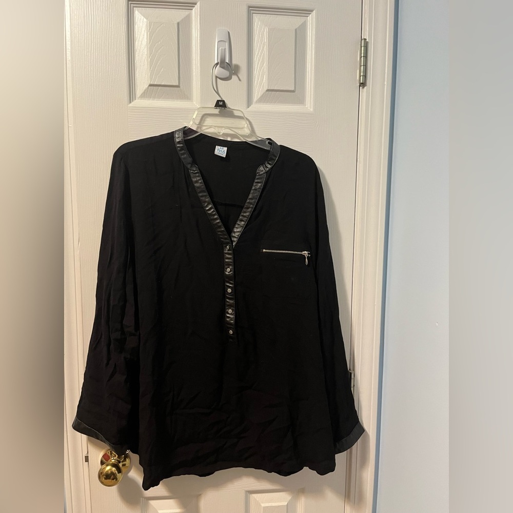 Thin cotton blend blouse